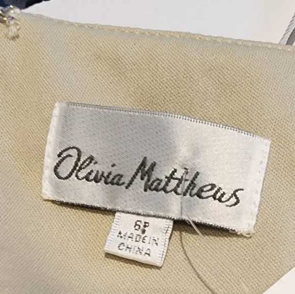 New Olivia Mathews Beige A-Line Dress Square Neck Minimalist Modest Sundress 6P - Picture 7 of 9